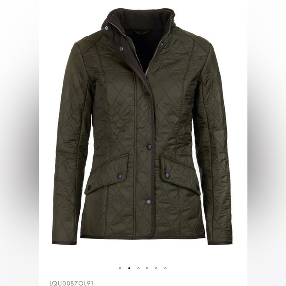 Barbour Cavalry Polarquilt Quilted Jacket size 4 in Olive - Picture 2 of 4